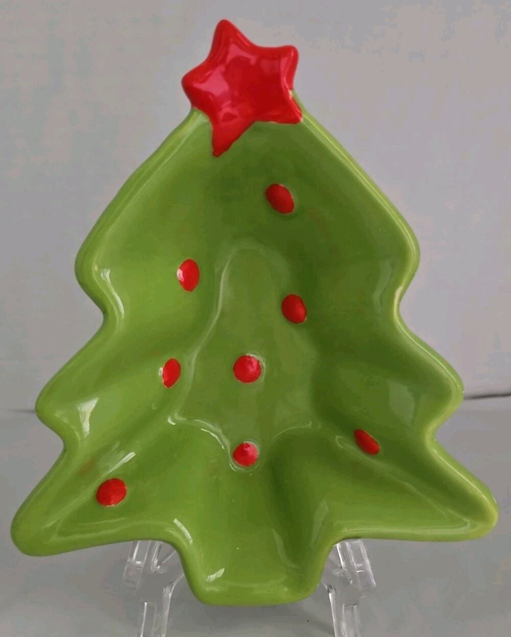 Mud Pie Christmas Tree for Holiday Treats, Candies, Dips, Pickles, Nuts Dish 6"